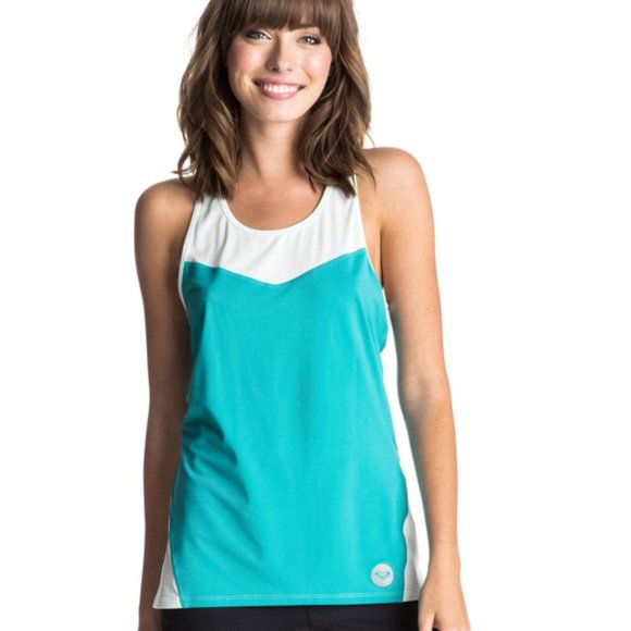 Roxy Tops - Roxy Women's Athletic Tank Top Tier Dry Flight Green Sleeveless Work Out Medium